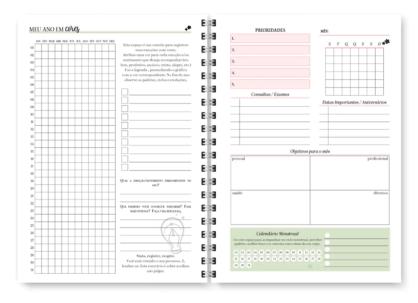 Planner Spring Permanente - Encadernação 6