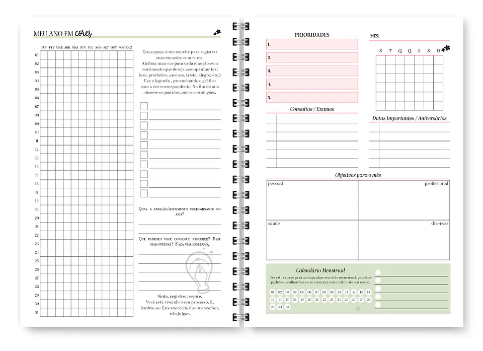 Planner Spring Permanente - Encadernação 6