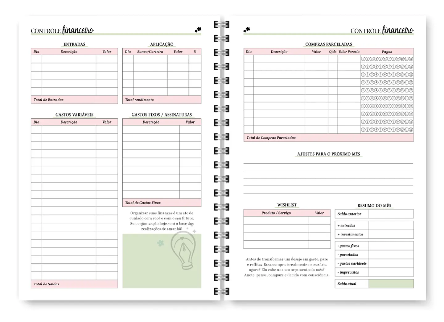 Planner Spring Permanente - Encadernação 12