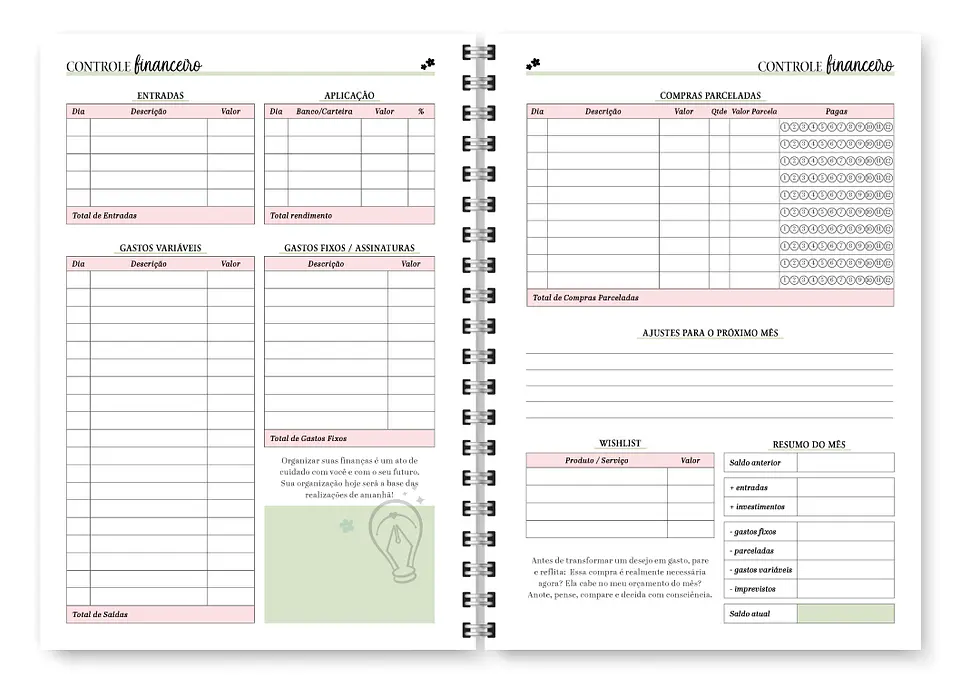 Planner Spring Permanente - Encadernação 12