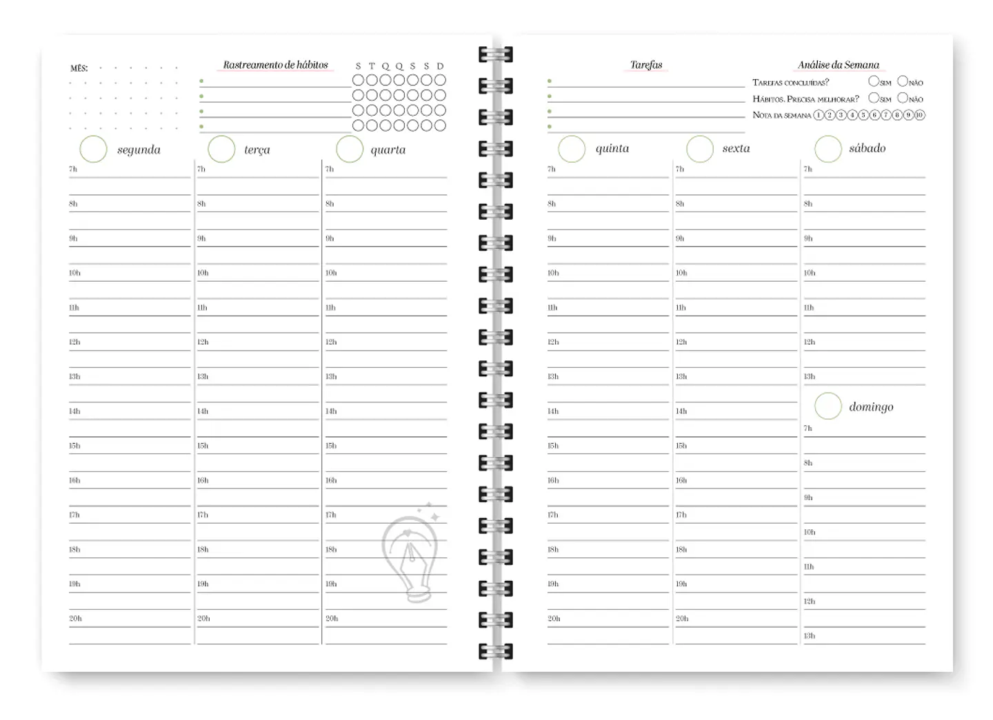 Planner Spring Permanente - Encadernação 13