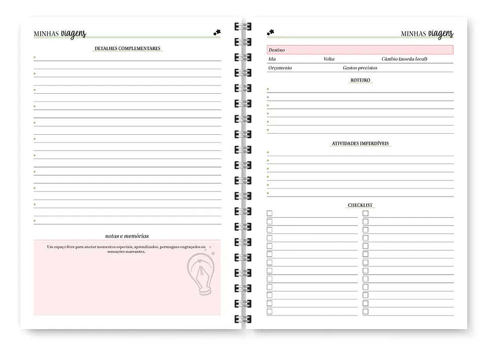 Planner Spring Permanente - Encadernação 16