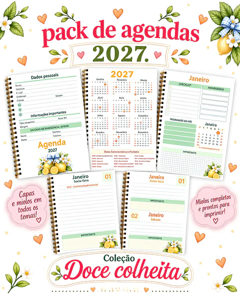 Agenda 2027 - Coleção Doce Colheita