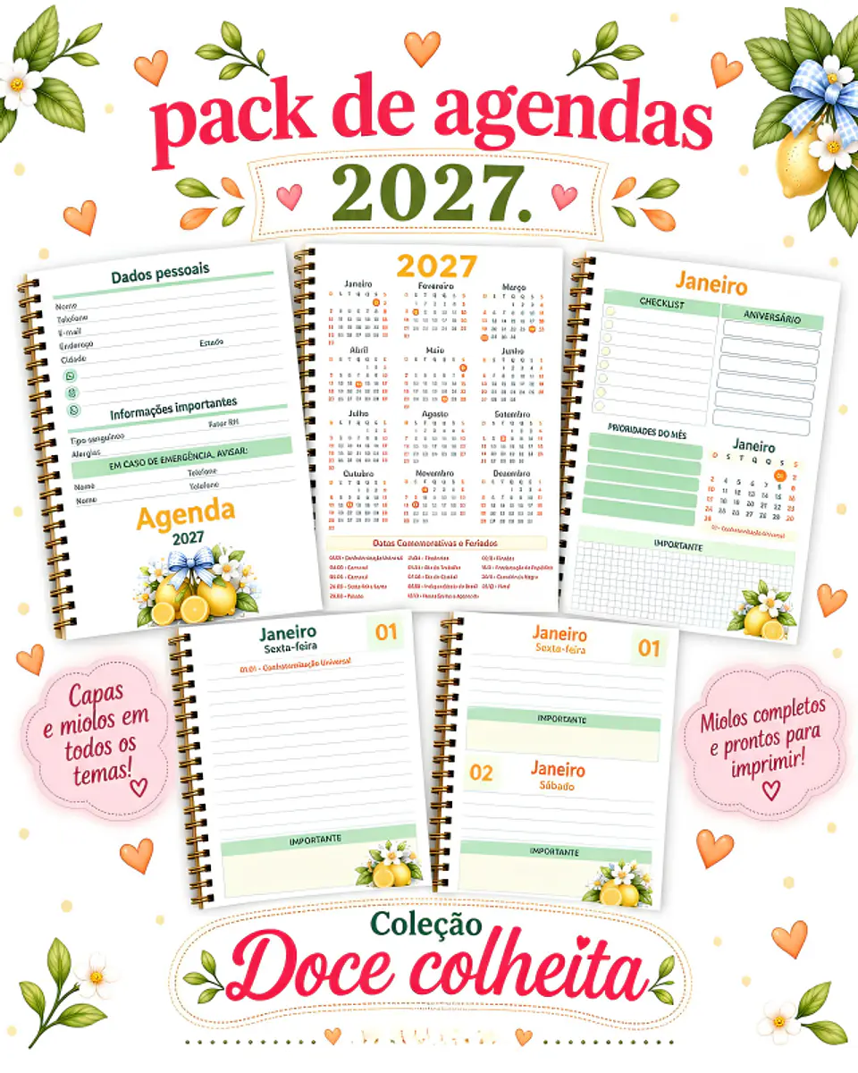 Agenda 2027 - Coleção Doce Colheita 2