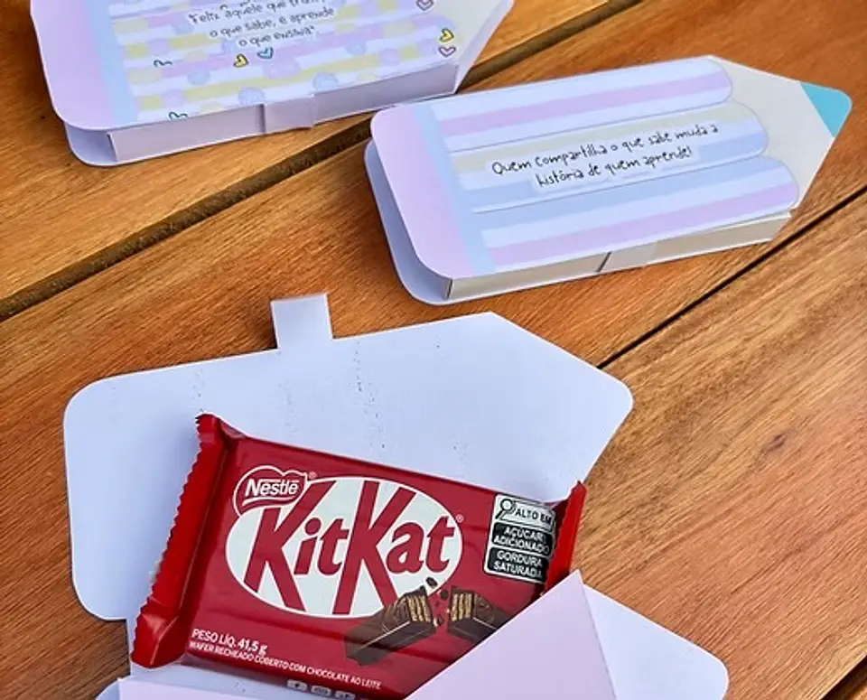 Caixa Lápis para KitKat - Dia dos Professores 5