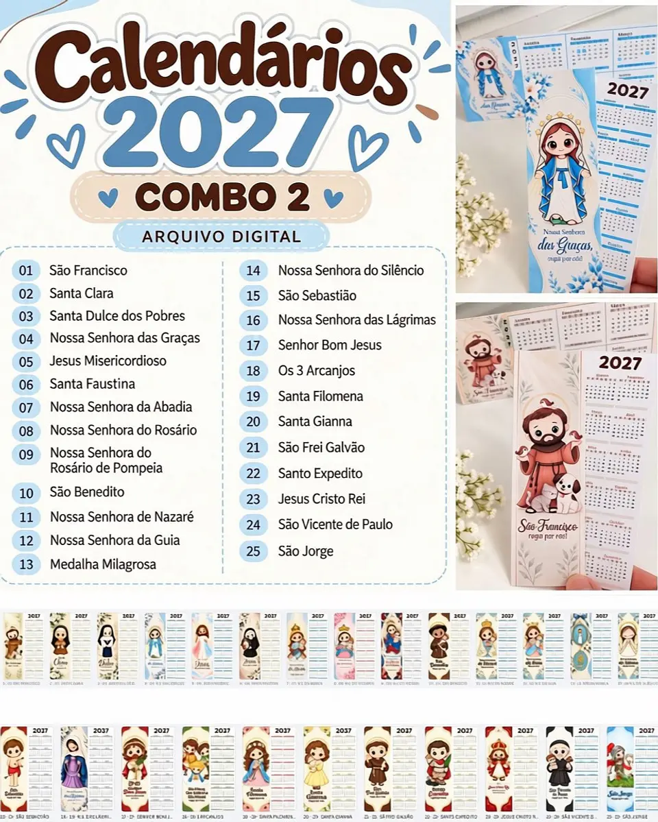 Calendários 2027 - Combo 2 1