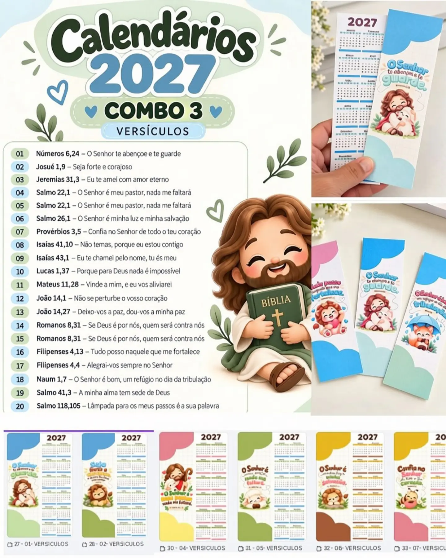 Calendários Versículos 2027 - Combo 3 1