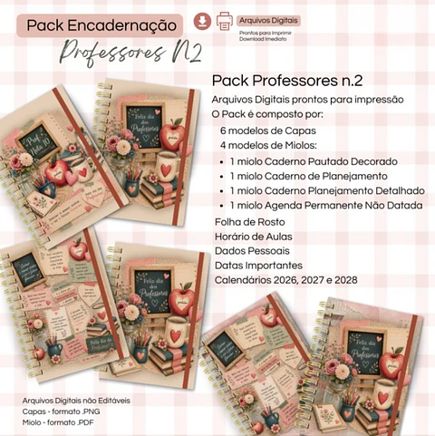 Pack Professores N2 - Encadernação