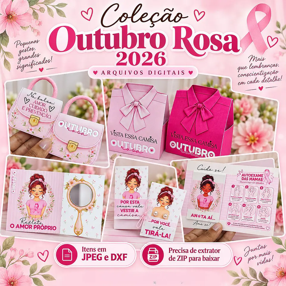 Coleção Outubro Rosa 2026 - Arquivo de Corte 1
