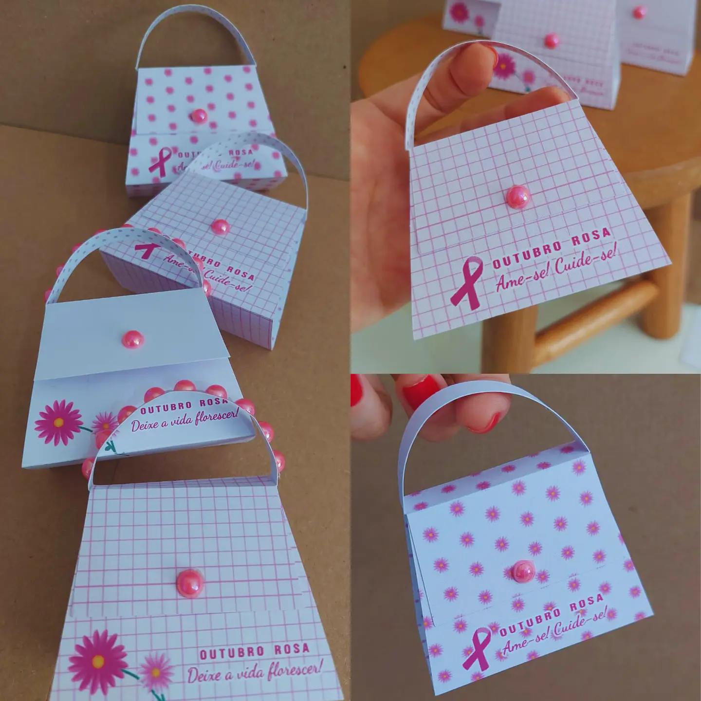 Bolsinha Porta Bombom - Outubro Rosa 1