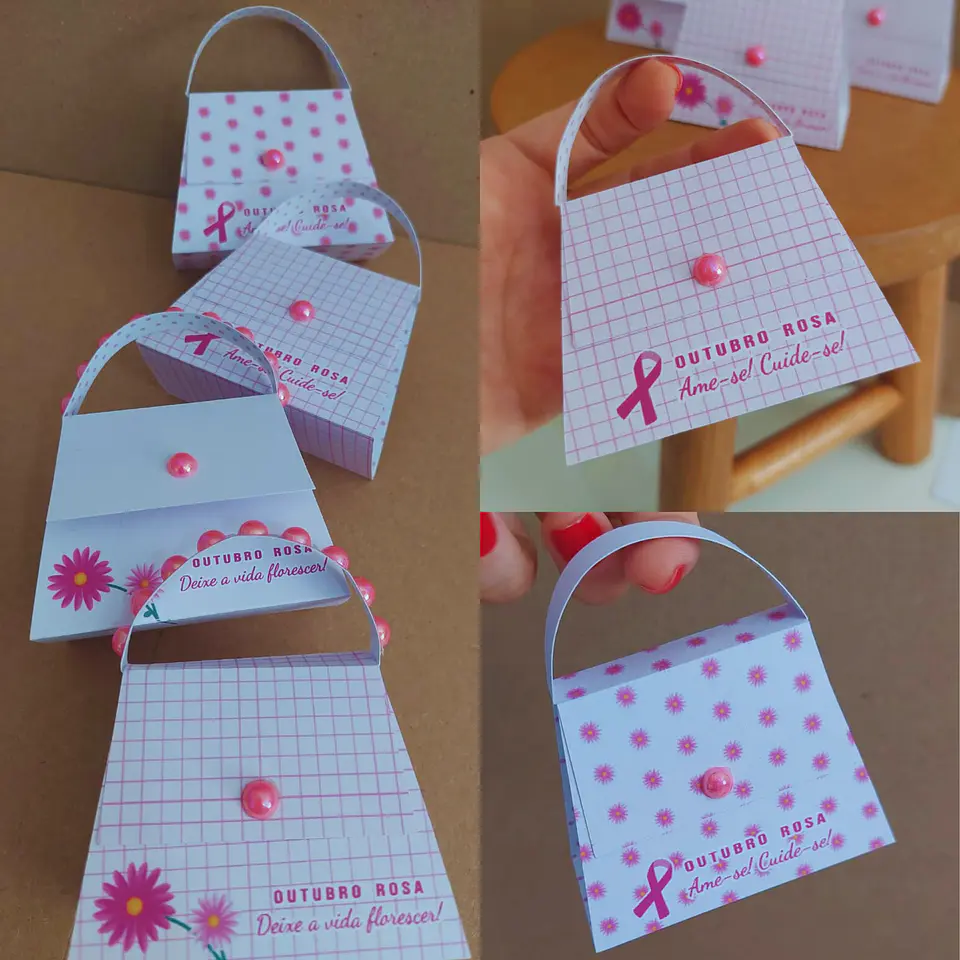 Bolsinha Porta Bombom - Outubro Rosa 1