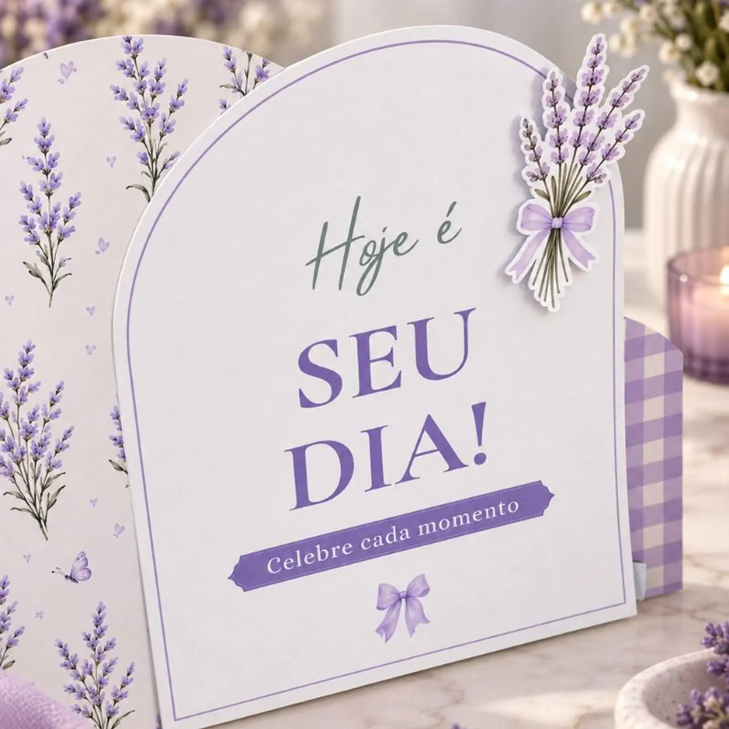 Kit Café da Manhã - Aniversário Feminino Lilás 3