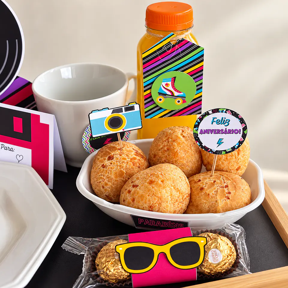 Kit Café da Manhã - Aniversário Retrô 5