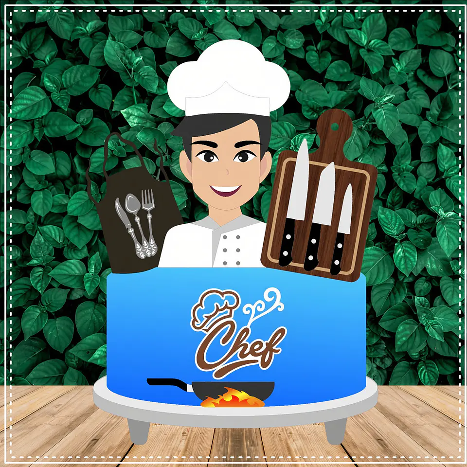 Topo de Bolo - Chefe de Cozinha 1