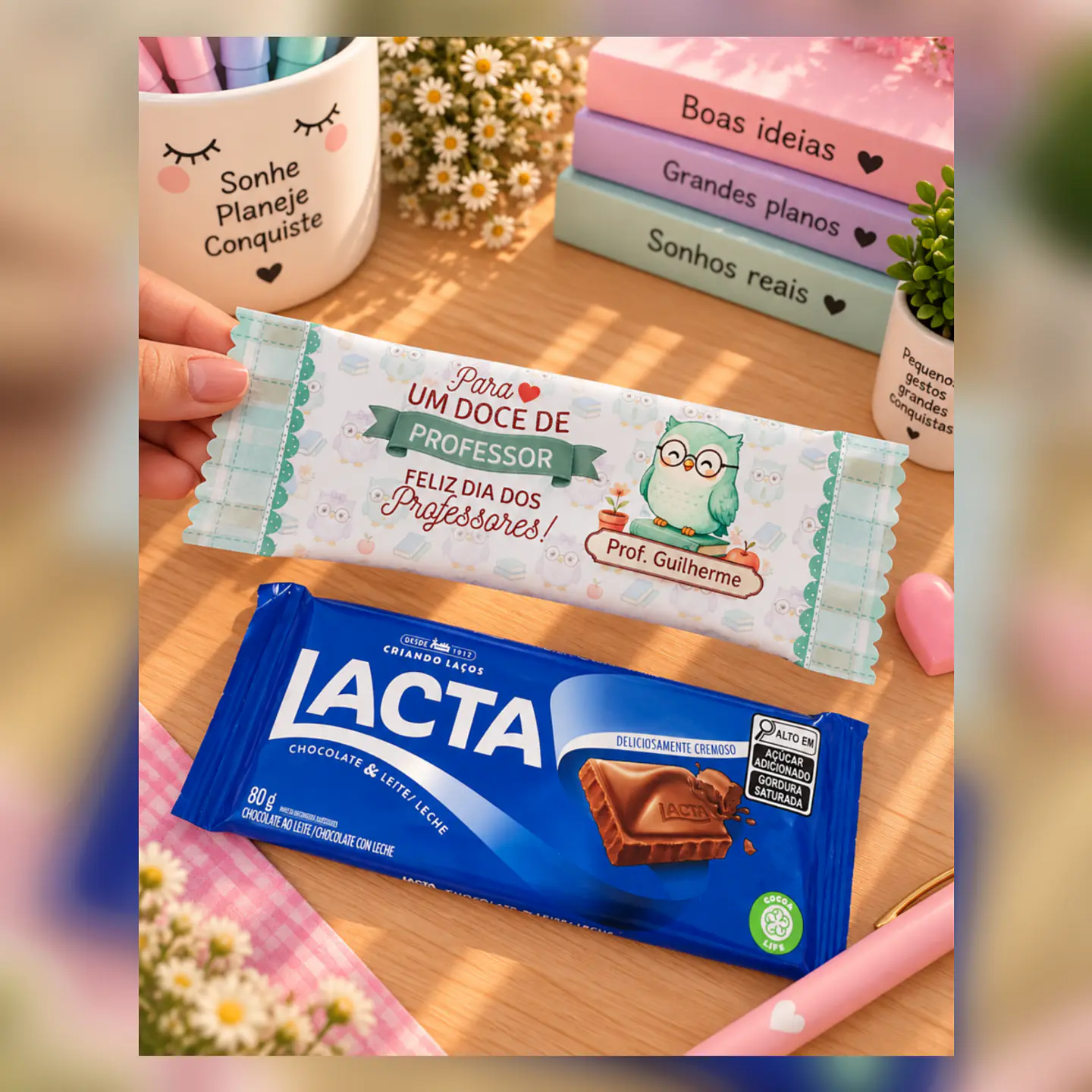 Barra de Chocolate e KitKat Corujinhas - Dia dos Professores 2026 4
