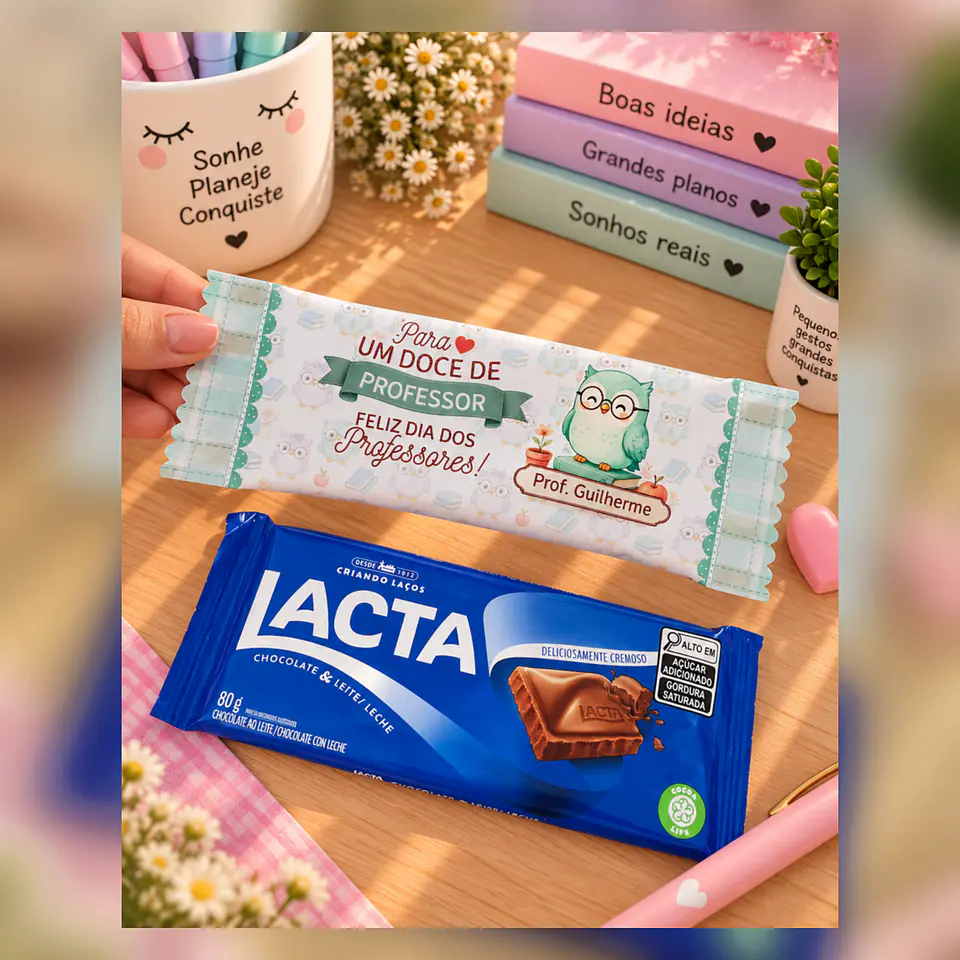 Barra de Chocolate e KitKat Corujinhas - Dia dos Professores 2026 4