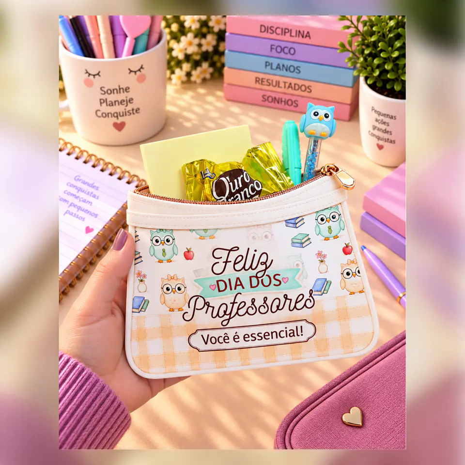 Estojo Envelope Corujinhas - Dia dos Professores 2026 4
