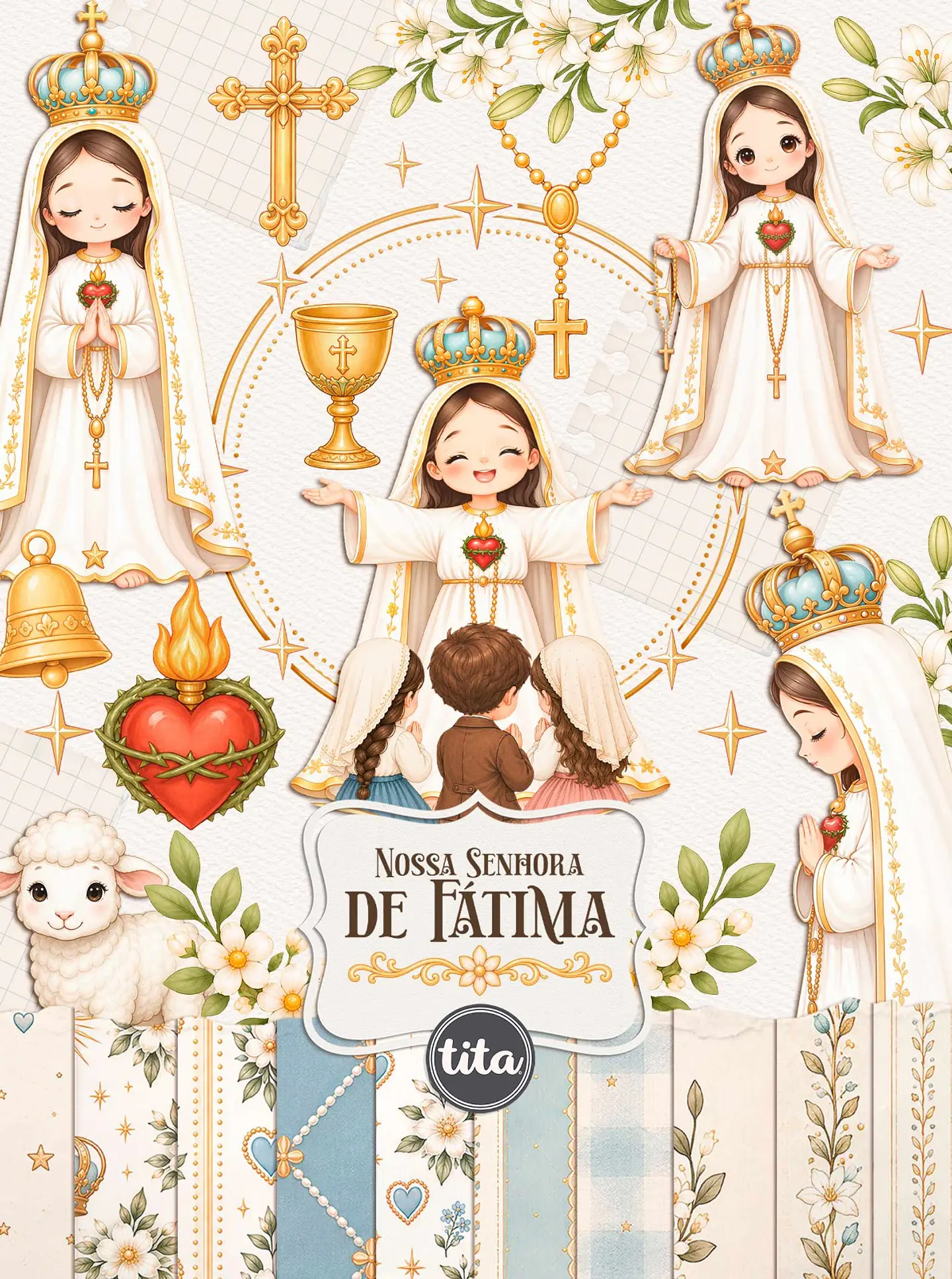 Santos - Combo Ilustrações 01 (NSra Aparecida, Do Carmo e de Fátima) 4