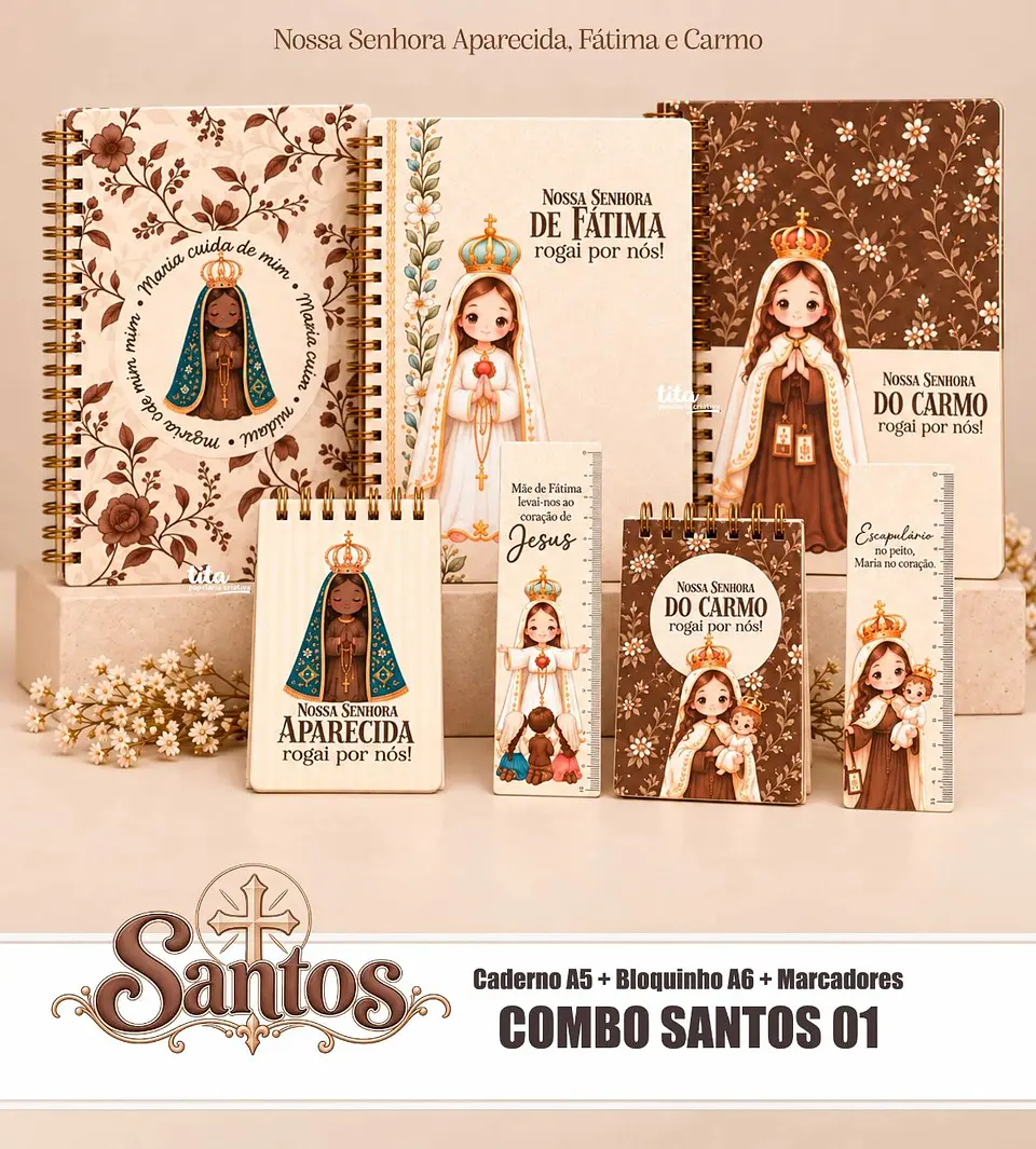 Santos - Combo Encadernação 01 (NSra Aparecida, Do Carmo e de Fátima) 1