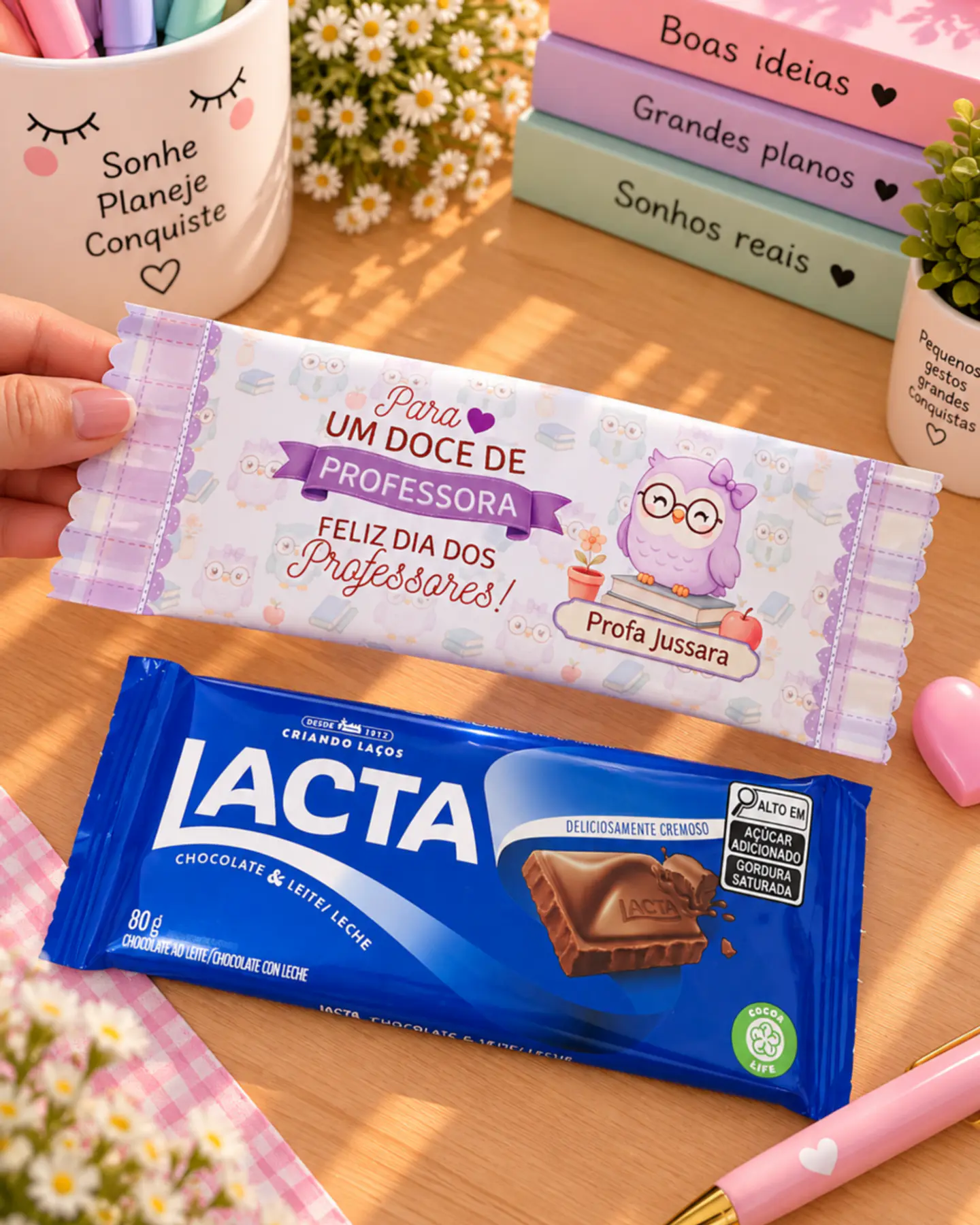 Barra de Chocolate e KitKat Corujinhas - Dia dos Professores 2026 5