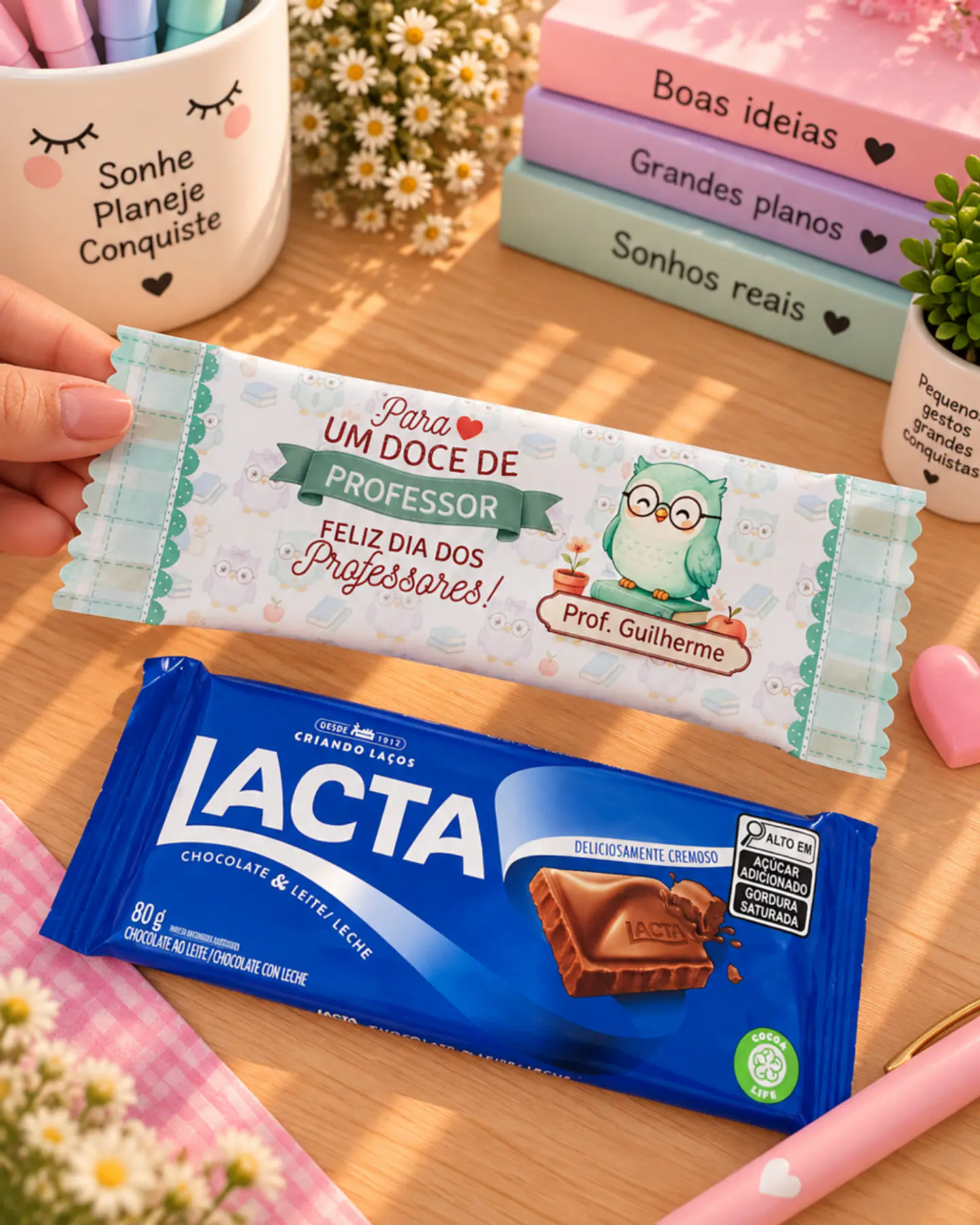 Barra de Chocolate e KitKat Corujinhas - Dia dos Professores 2026 8