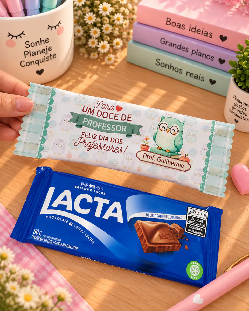 Barra de Chocolate e KitKat Corujinhas - Dia dos Professores 2026 8