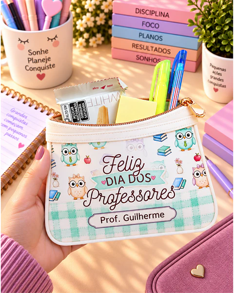 Estojo Envelope Corujinhas - Dia dos Professores 2026