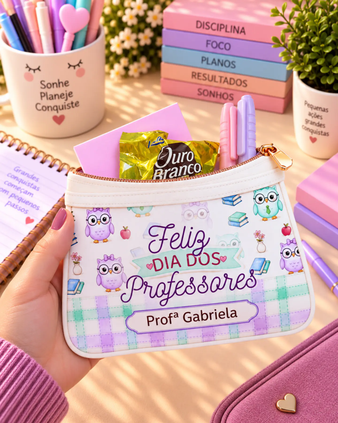 Estojo Envelope Corujinhas - Dia dos Professores 2026 2