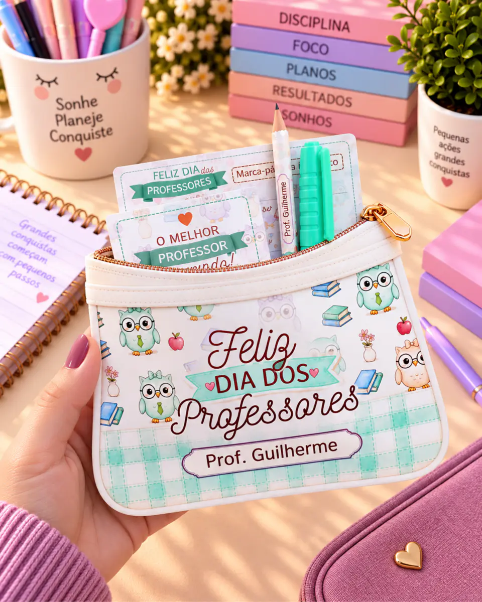 Estojo Envelope Corujinhas - Dia dos Professores 2026 3