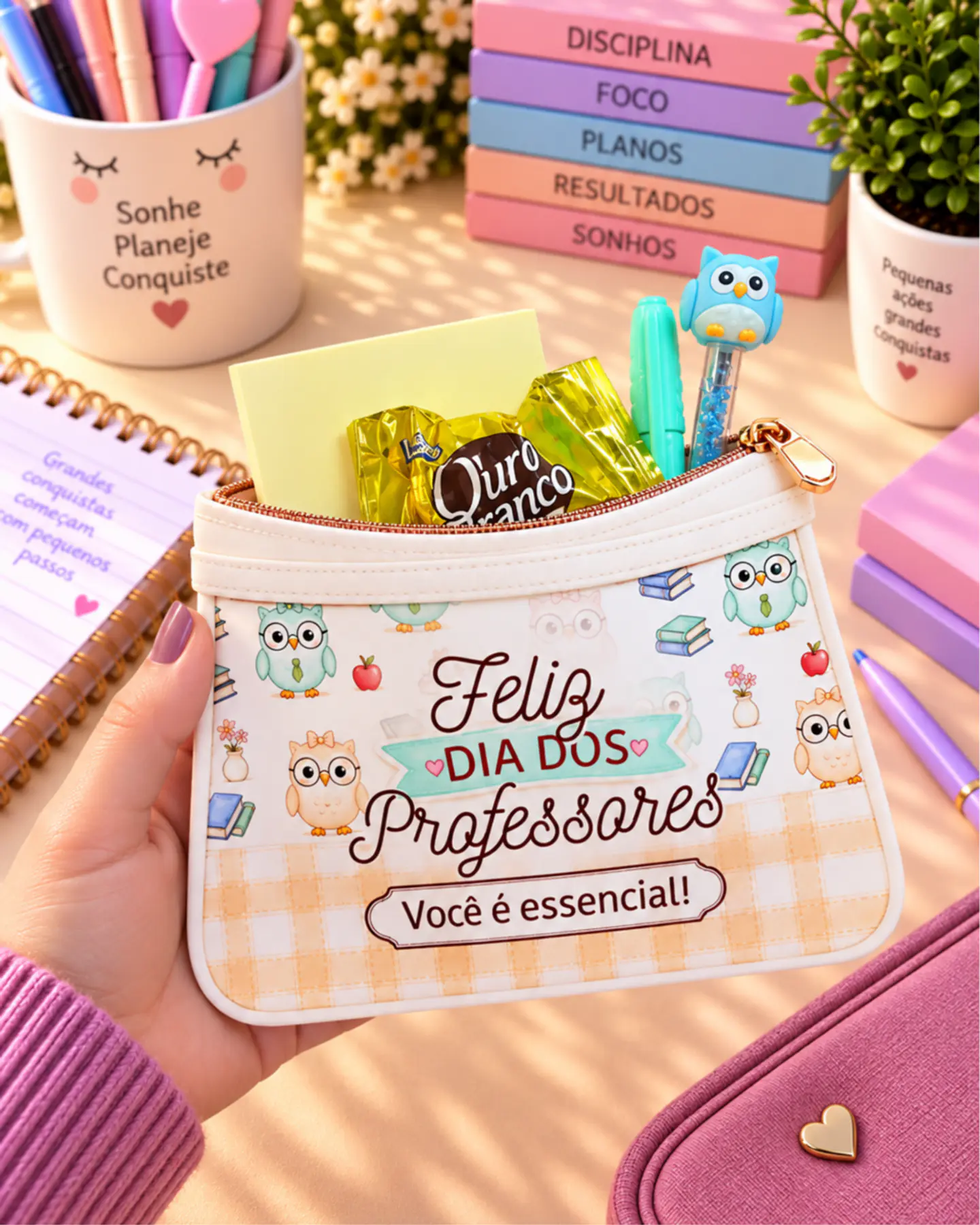 Estojo Envelope Corujinhas - Dia dos Professores 2026 4