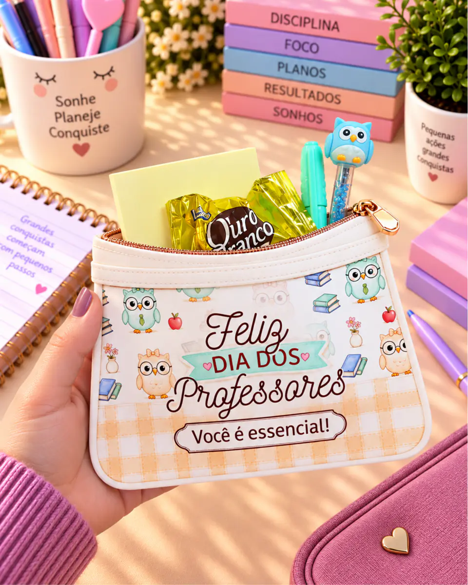 Estojo Envelope Corujinhas - Dia dos Professores 2026 4