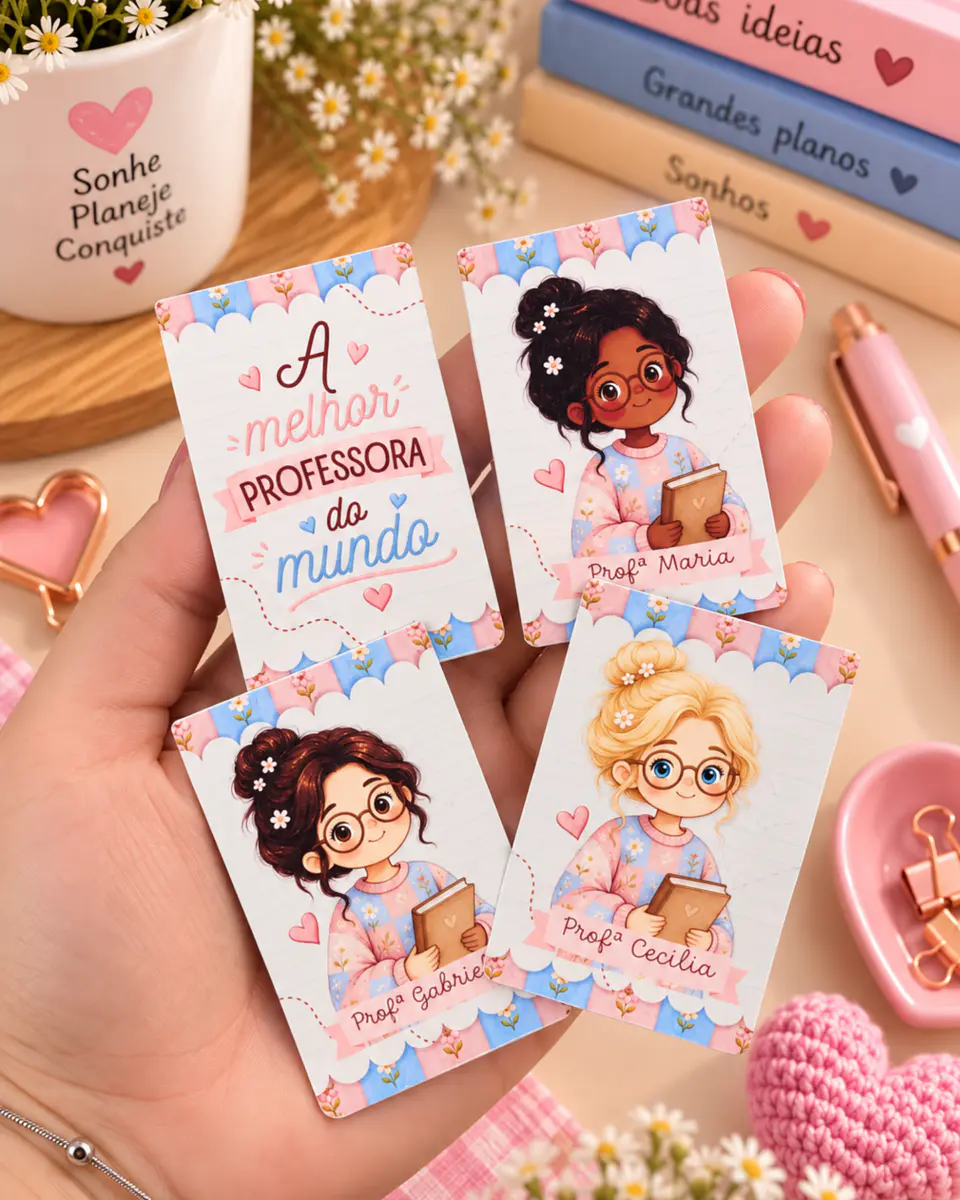 Marca Páginas Magnético com Card e Kit Menininhas - Dia dos Professores 2026 10