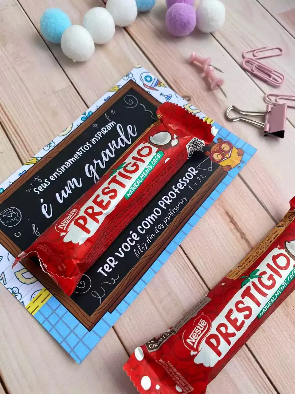 Cartão para Chocolate Prestígio - Dia dos Professores 1
