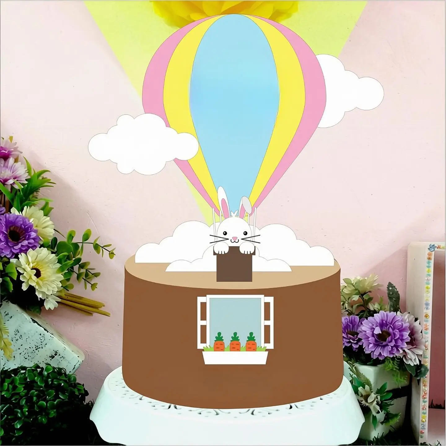 Topo de Bolo - Coelhinho no Balão 1