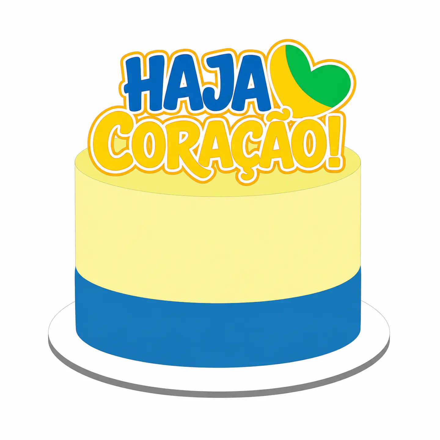 Topo de Bolo - Haja Coração 1