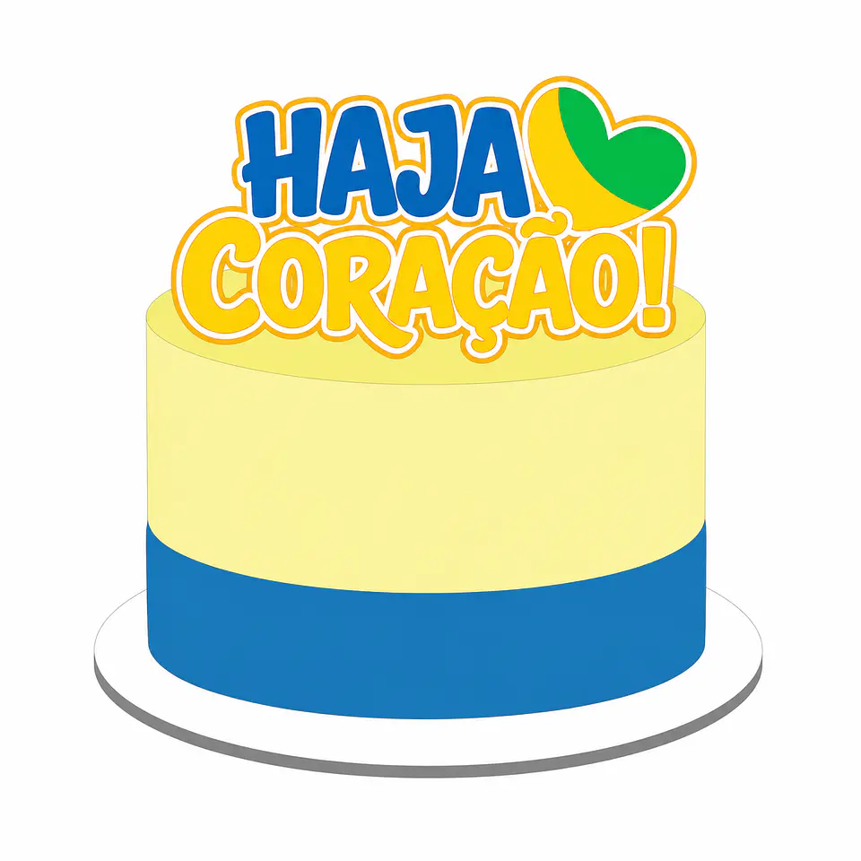 Topo de Bolo - Haja Coração 1