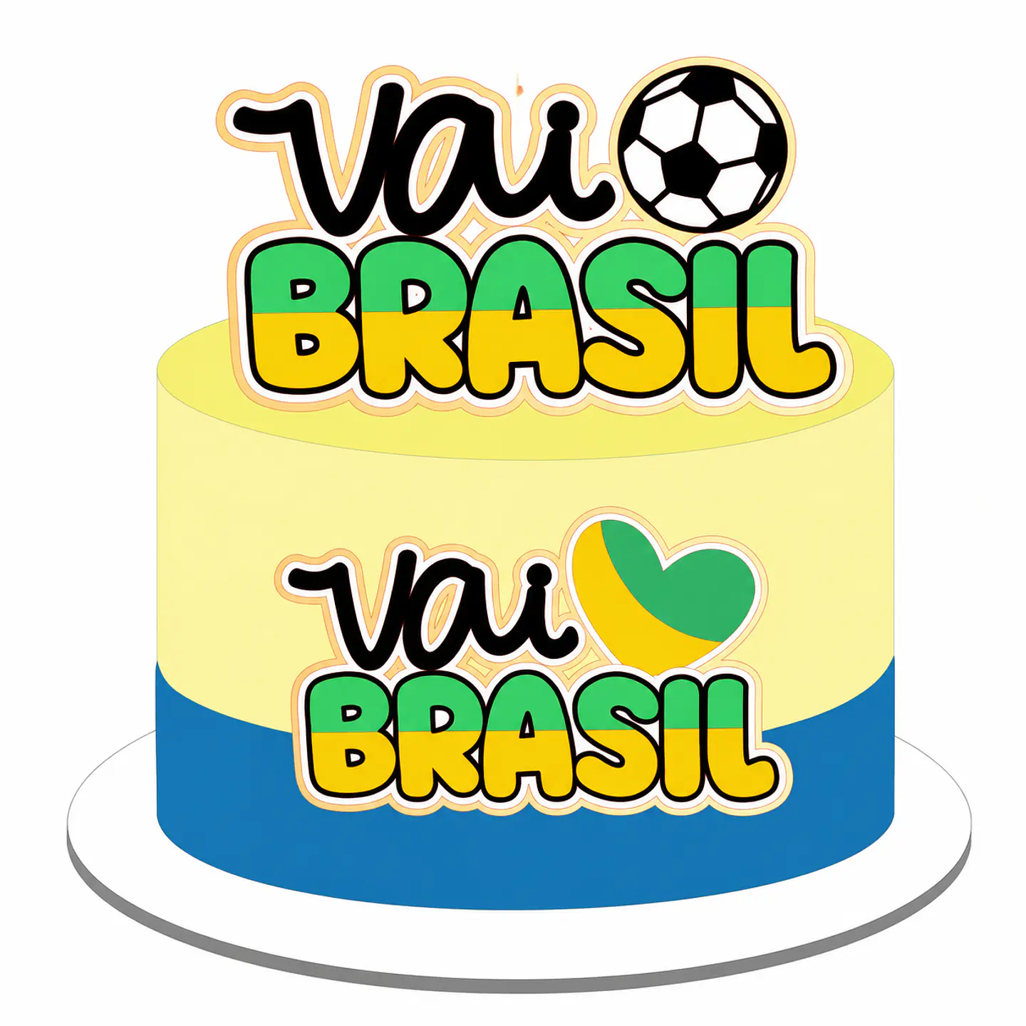 Topo de Bolo - Vai Brasil 1