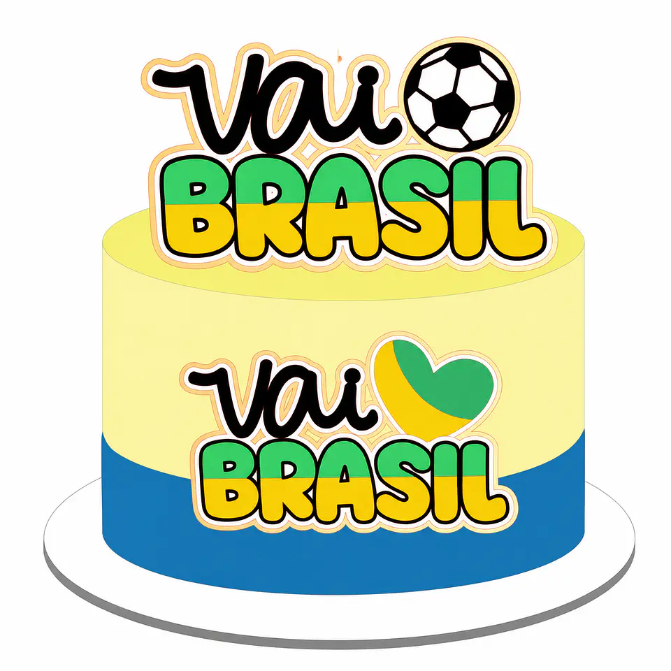 Topo de Bolo - Vai Brasil 1