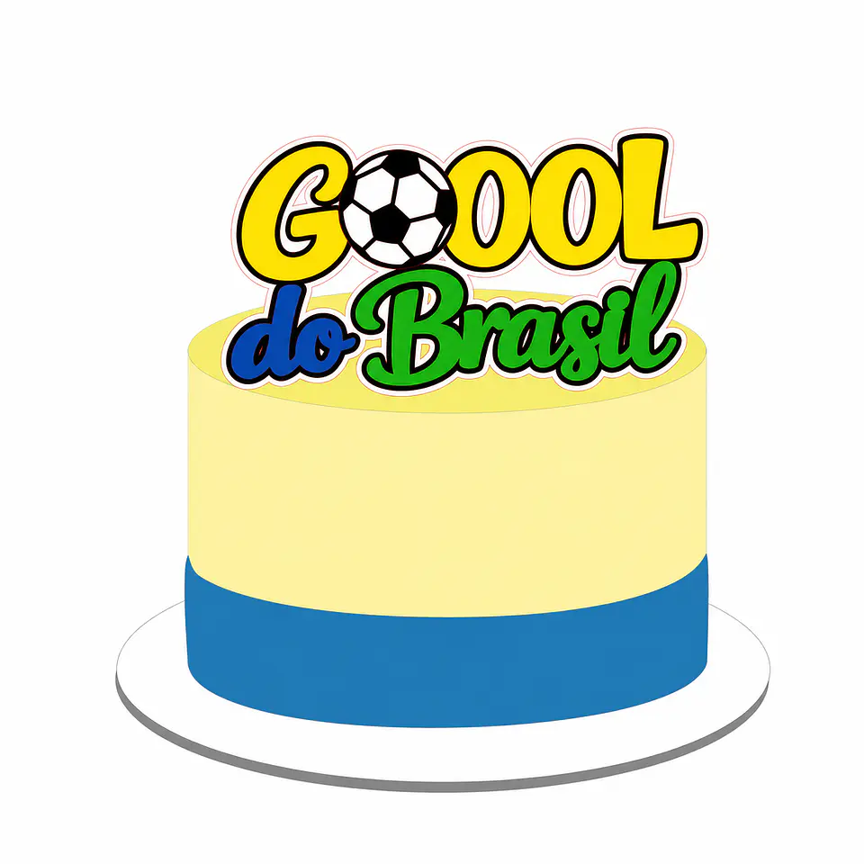 Topo de Bolo - Gol do Brasil 1