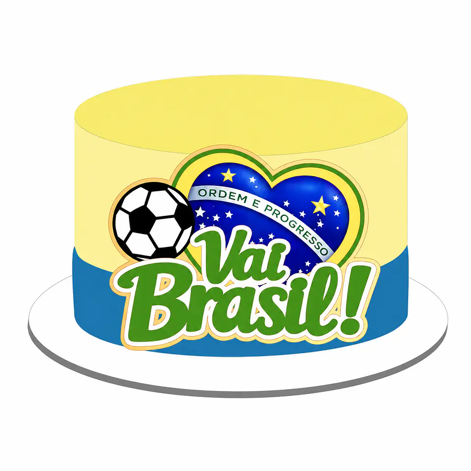 Topo de Bolo - Vai Brasil 1