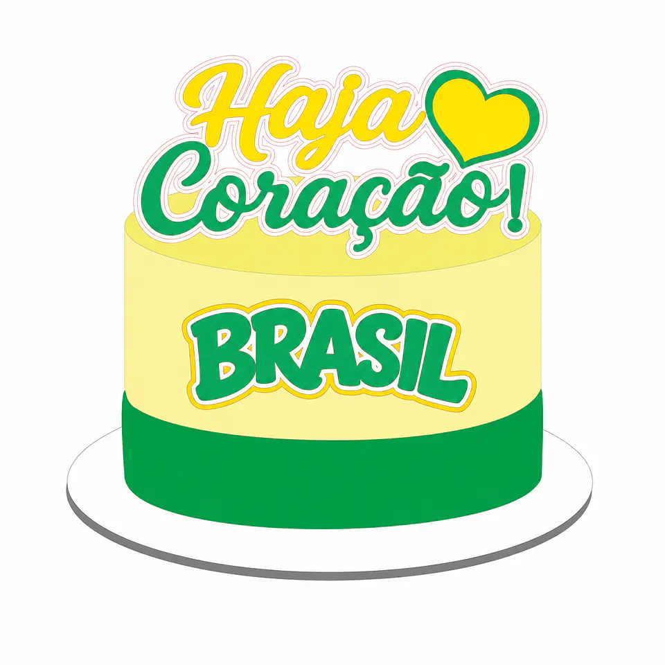 Topo de Bolo - Haja Coração 1