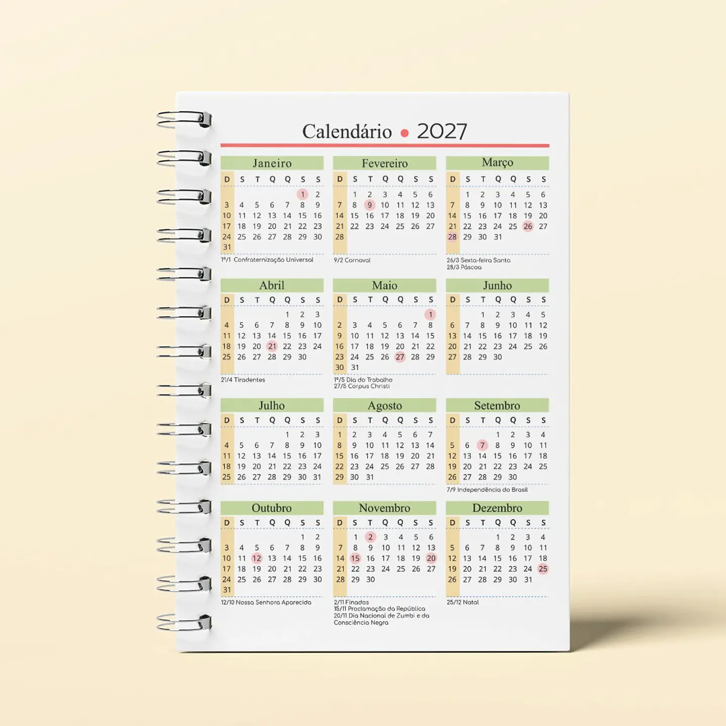 Calendário para Atualização de Agenda 2027-2028 - A5 3