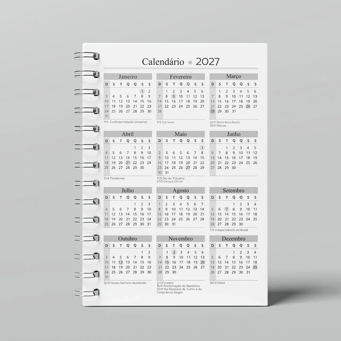 Calendário para Atualização de Agenda 2027-2028 - A5 5