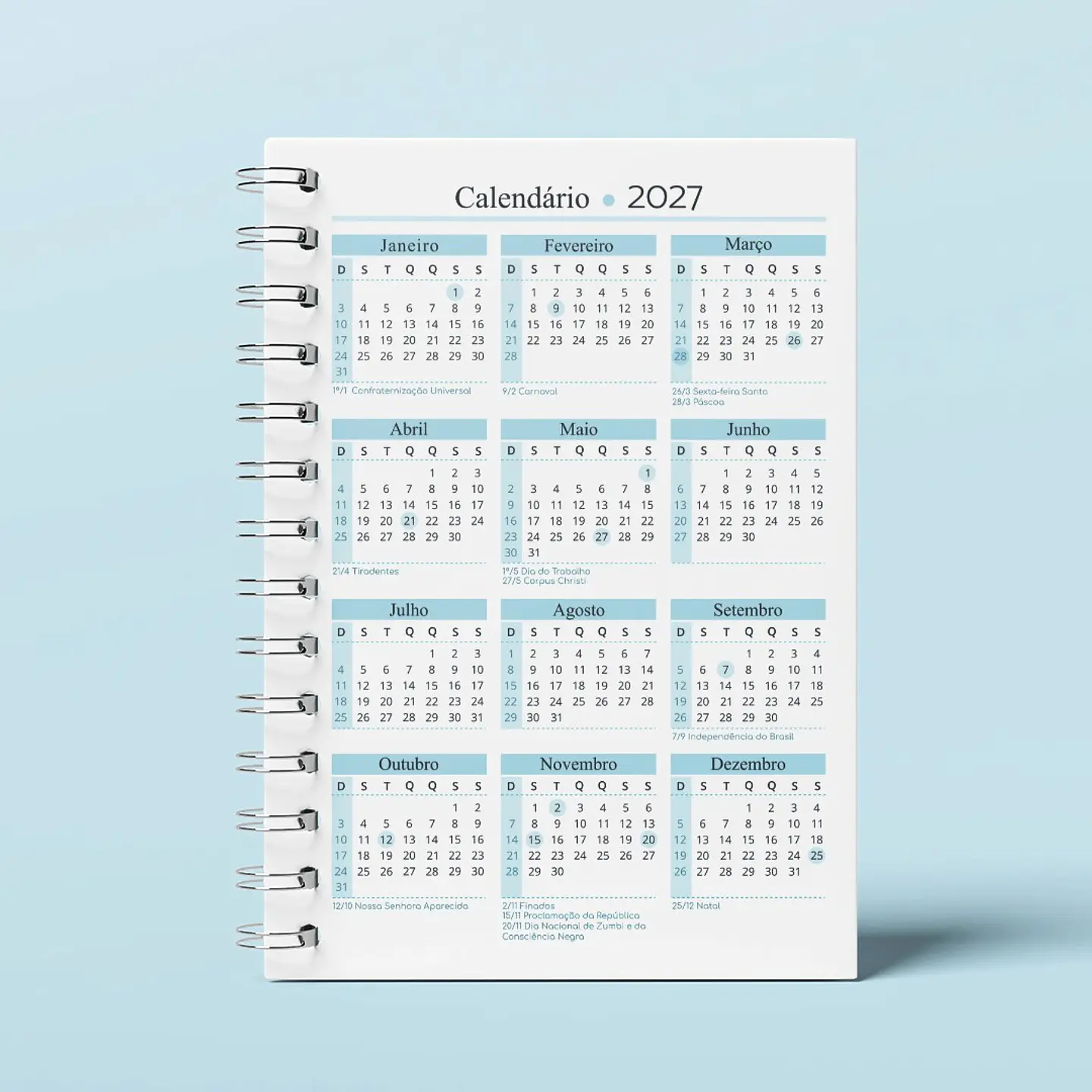 Calendário para Atualização de Agenda 2027-2028 - A5 6