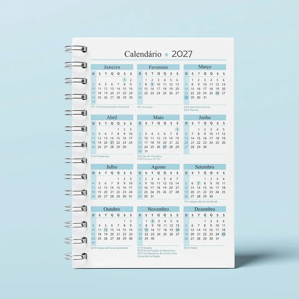 Calendário para Atualização de Agenda 2027-2028 - A5 6