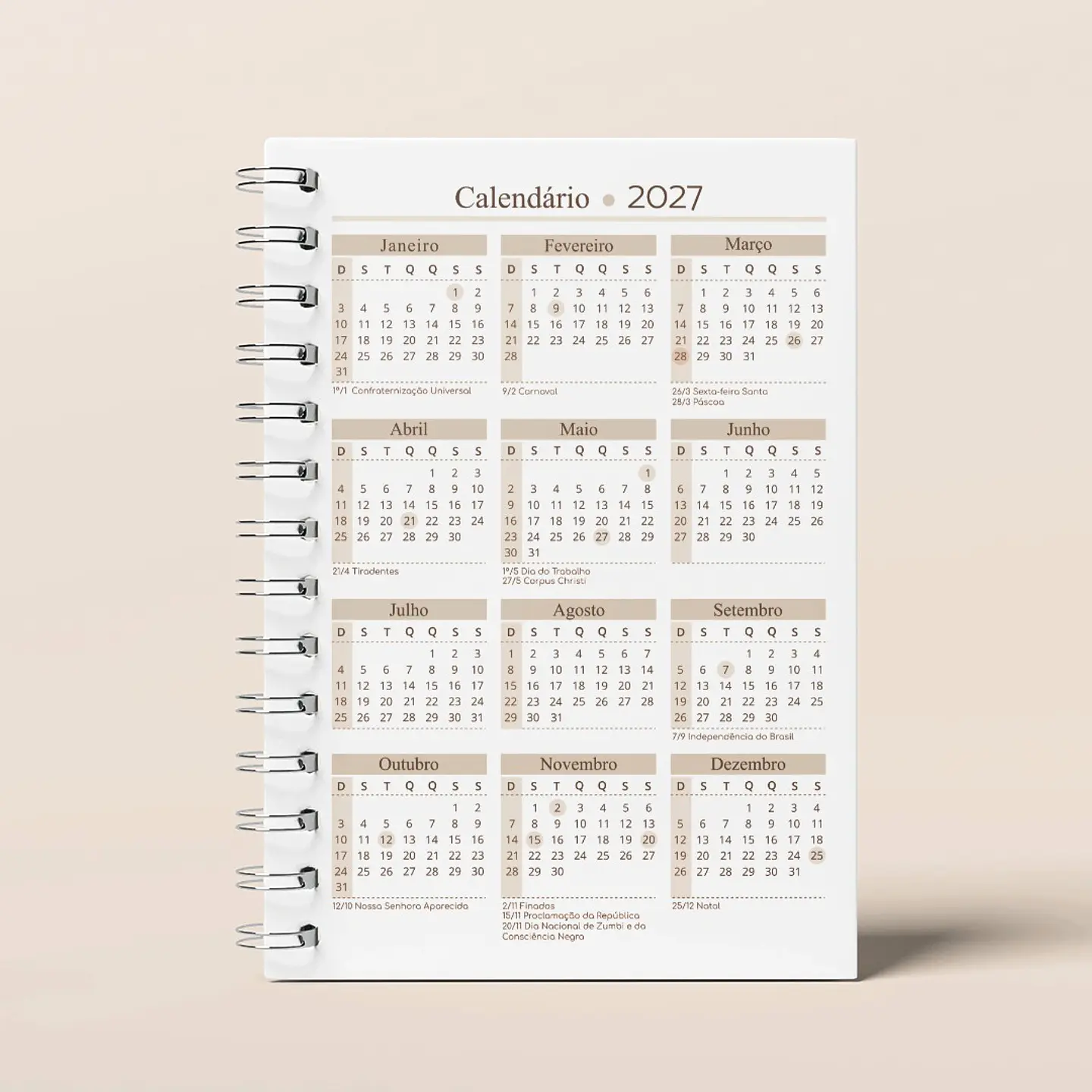 Calendário para Atualização de Agenda 2027-2028 - A5 14