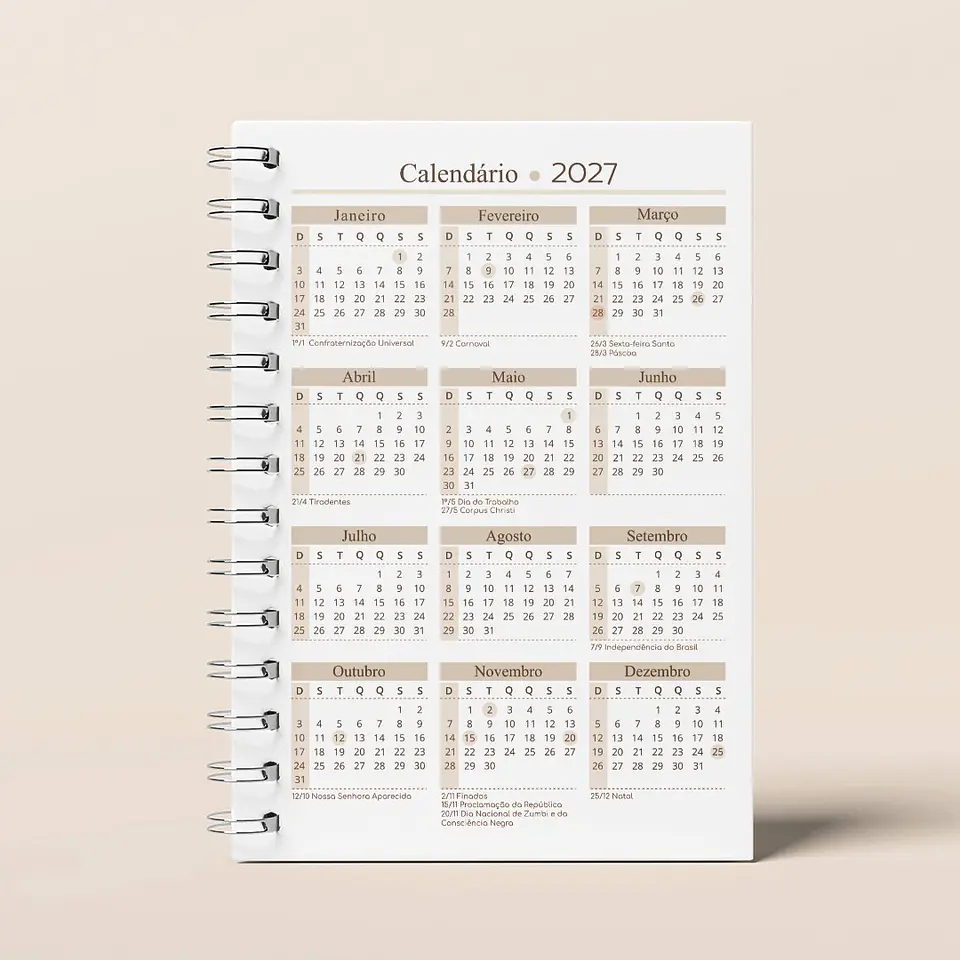 Calendário para Atualização de Agenda 2027-2028 - A5 14