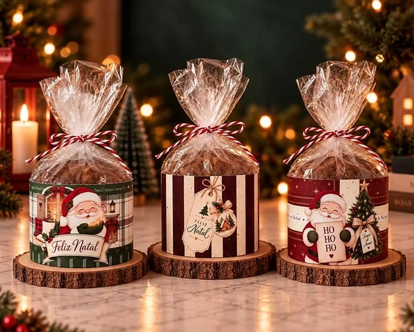 Cinta para Mini Panetone - Natal 1