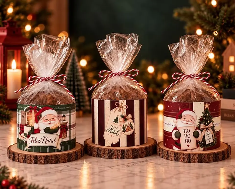Cinta para Mini Panetone - Natal 1