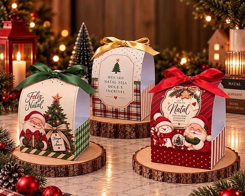 Porta Mini Panetone - Natal